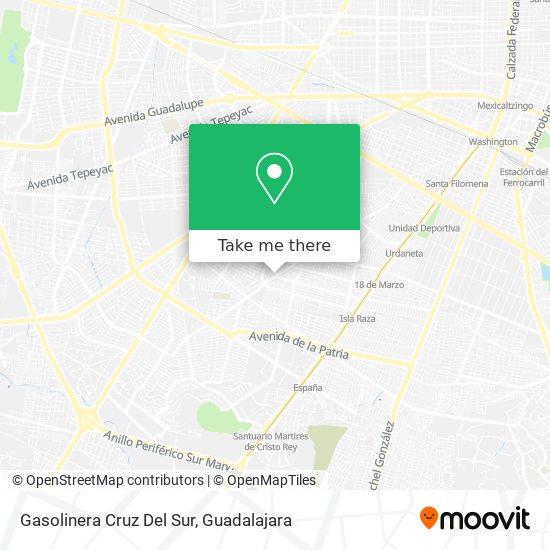 Mapa de Gasolinera Cruz Del Sur