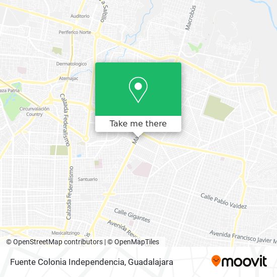 Fuente Colonia Independencia map