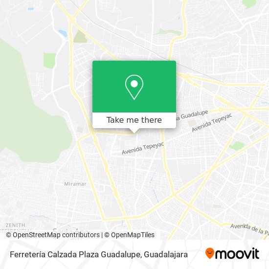 Ferretería Calzada Plaza Guadalupe map