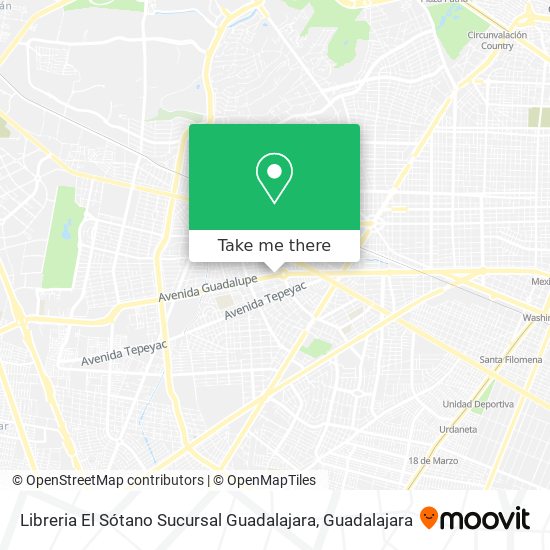 Libreria El Sótano Sucursal Guadalajara map