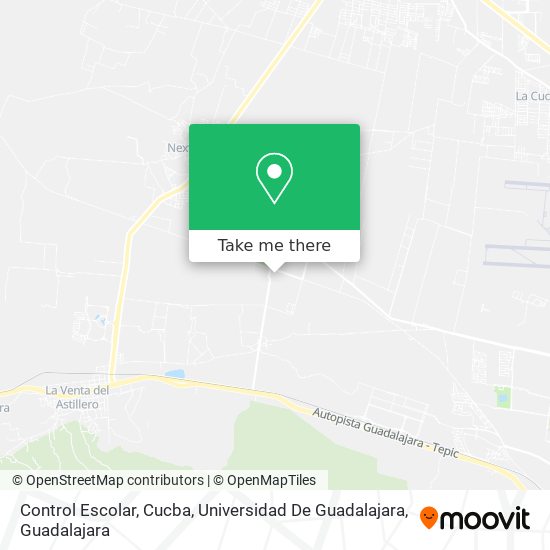 Control Escolar, Cucba, Universidad De Guadalajara map