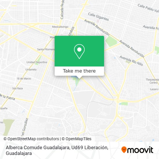 Alberca Comude Guadalajara, Ud69 Liberación map