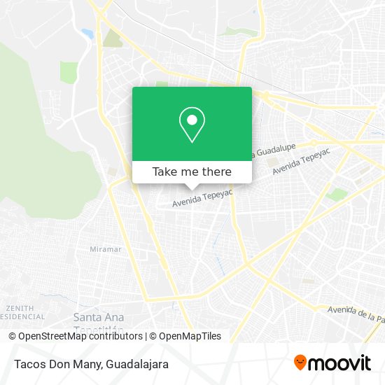 Mapa de Tacos Don Many