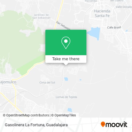 Gasolinera La Fortuna map