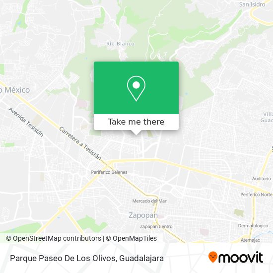 Mapa de Parque Paseo De Los Olivos