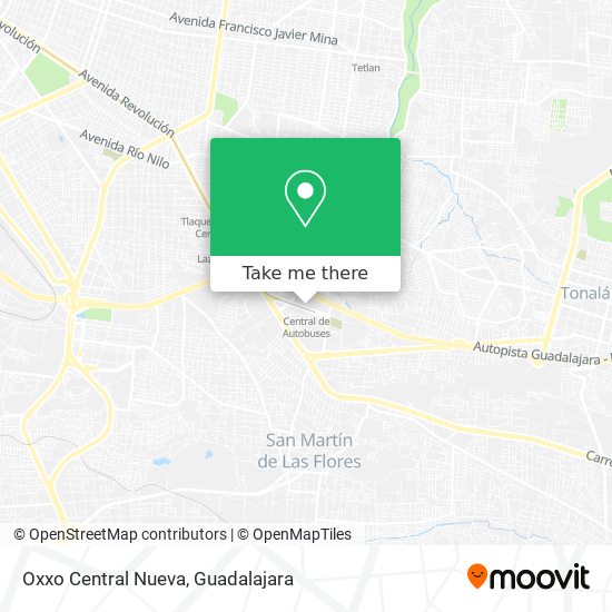 Mapa de Oxxo Central Nueva