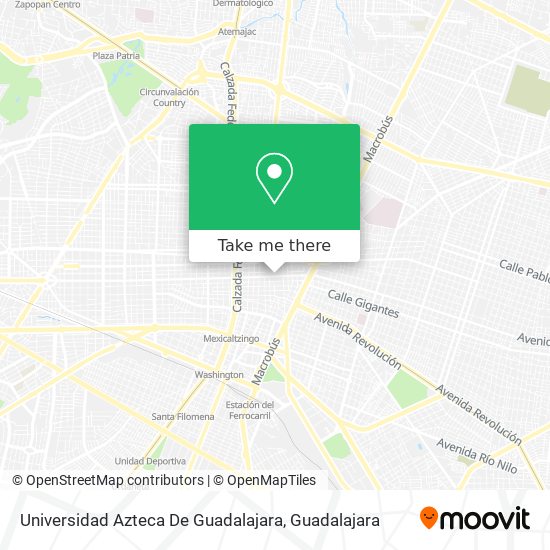 Mapa de Universidad Azteca De Guadalajara