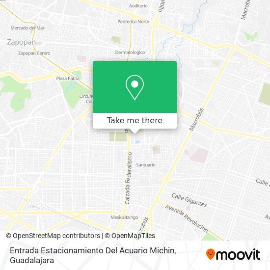 Mapa de Entrada Estacionamiento Del Acuario Michin