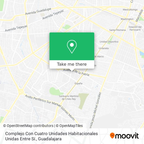 Complejo Con Cuatro Unidades Habitacionales Unidas Entre Sí. map
