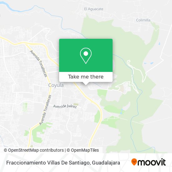 Mapa de Fraccionamiento Villas De Santiago