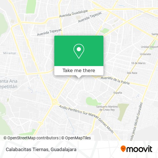 Mapa de Calabacitas Tiernas