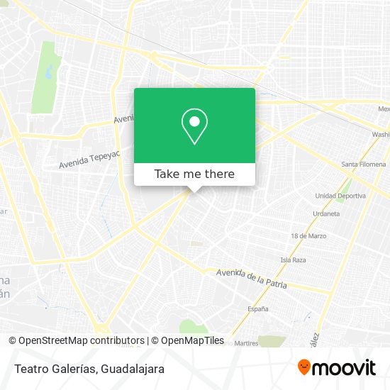 Teatro Galerías map