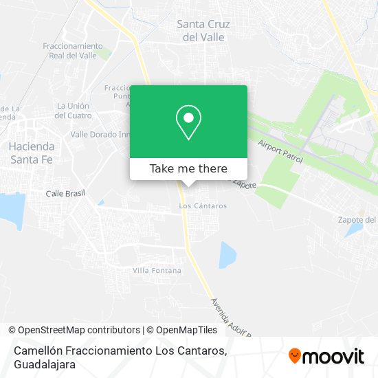 Camellón Fraccionamiento Los Cantaros map