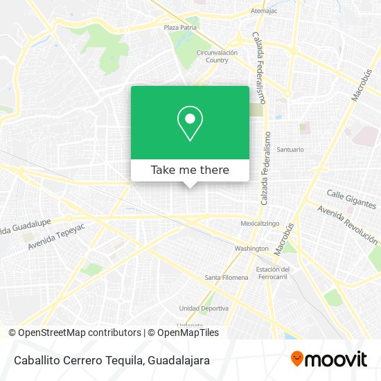 Caballito Cerrero Tequila map