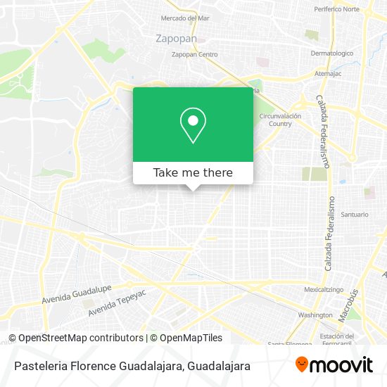 Pasteleria Florence Guadalajara map