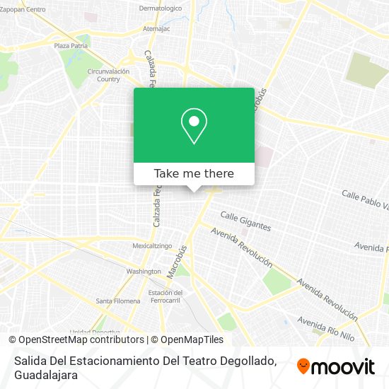 Salida Del Estacionamiento Del Teatro Degollado map