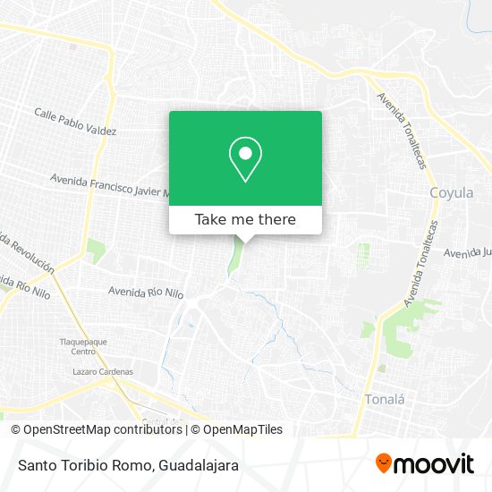 Santo Toribio Romo map