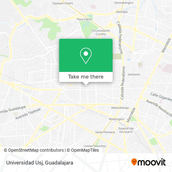 Universidad Usj map