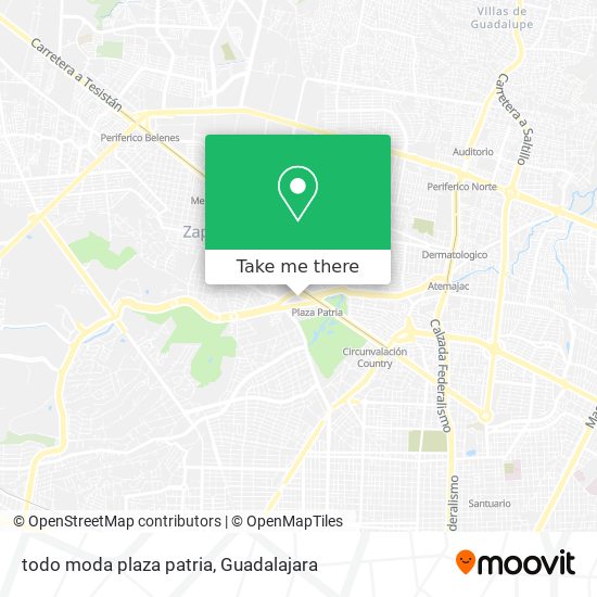 Mapa de todo moda plaza patria