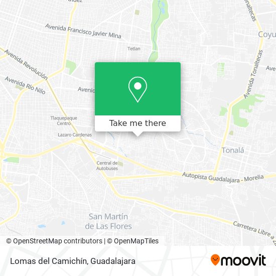 Lomas del Camichín map