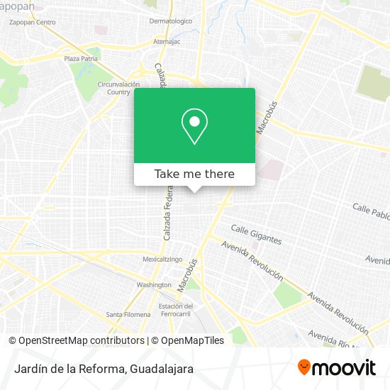 Jardín de la Reforma map