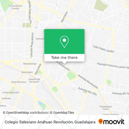 Colegio Salesiano Anáhuac Revolución map
