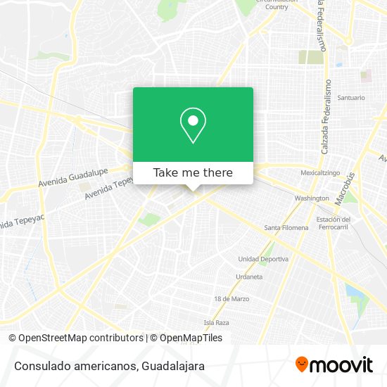 Mapa de Consulado americanos