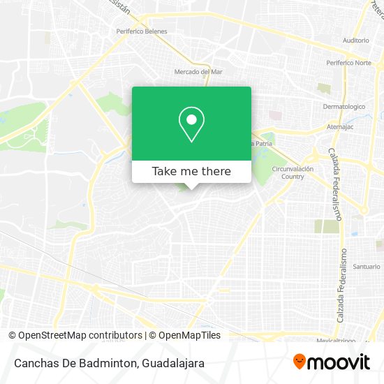 Canchas De Badminton map