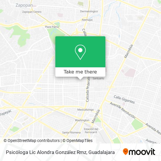 Mapa de Psicóloga Lic Alondra González Rmz