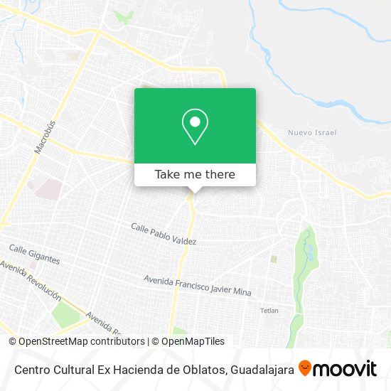 Mapa de Centro Cultural Ex Hacienda de Oblatos
