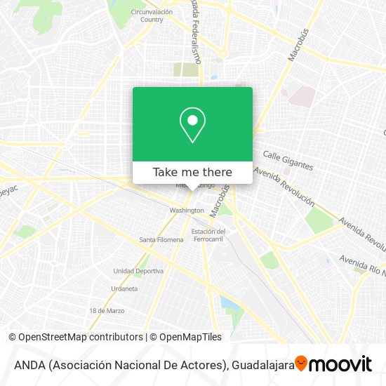 Mapa de ANDA (Asociación Nacional De Actores)