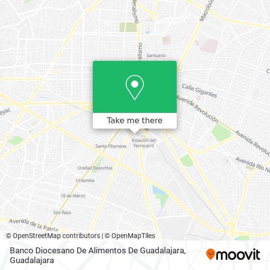 Banco Diocesano De Alimentos De Guadalajara map