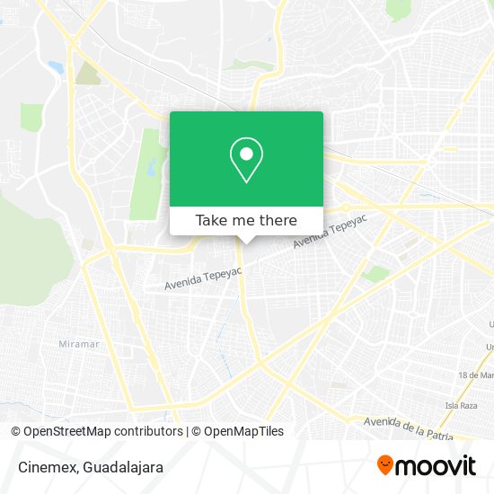 Mapa de Cinemex