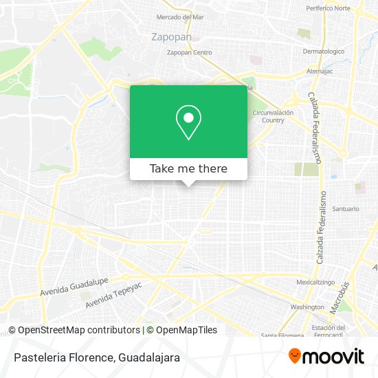 Pasteleria Florence map