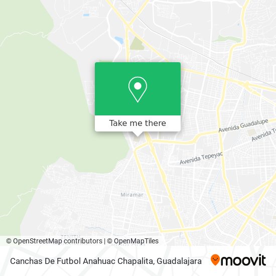 Canchas De Futbol Anahuac Chapalita map