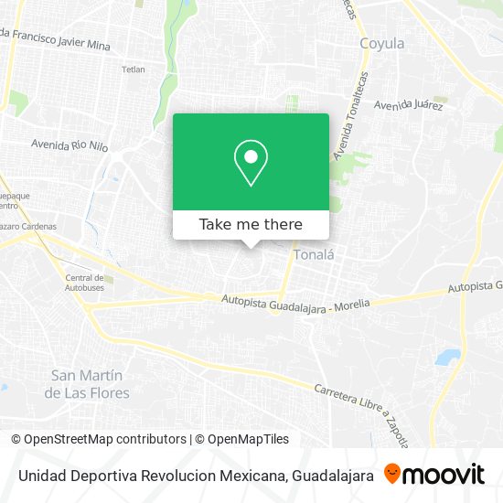 Unidad Deportiva Revolucion Mexicana map