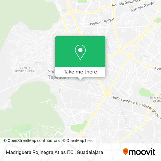 Mapa de Madriguera Rojinegra Atlas F.C.