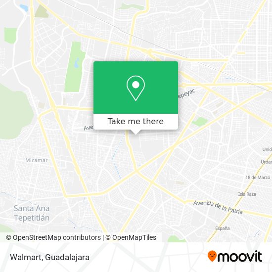 Mapa de Walmart
