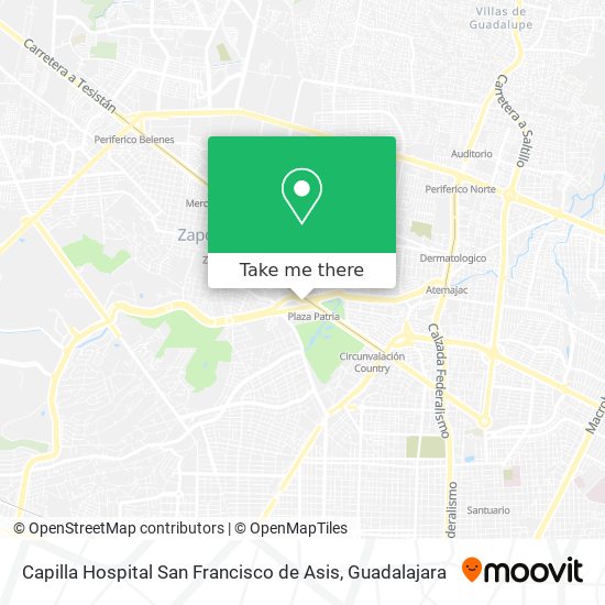 Capilla Hospital San Francisco de Asis map