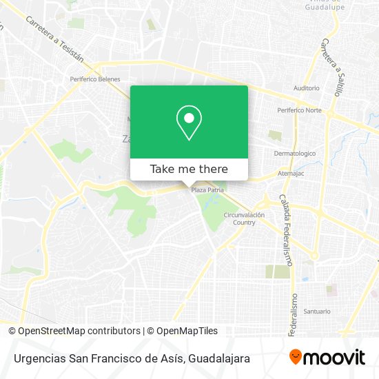 Urgencias San Francisco de Asís map