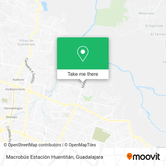 Mapa de Macrobús Estación Huentitán