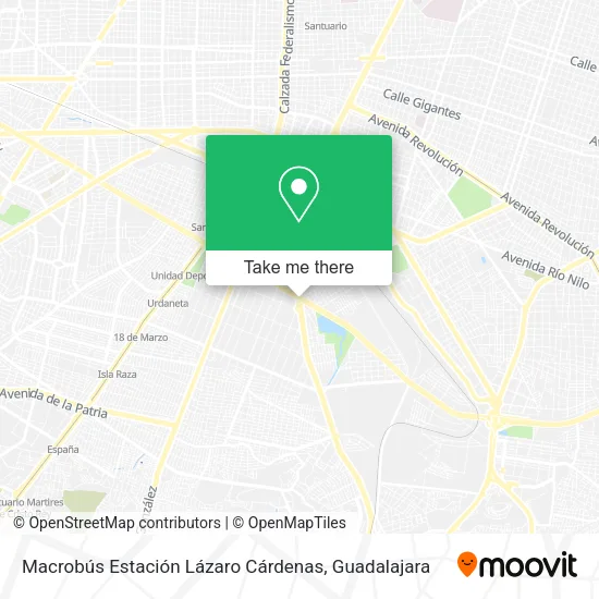 Macrobús Estación Lázaro Cárdenas map