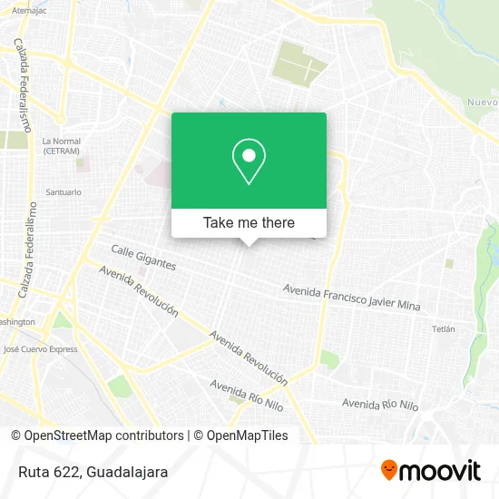 Ruta 622 map