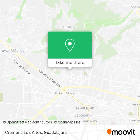 Mapa de Cremeria Los Altos