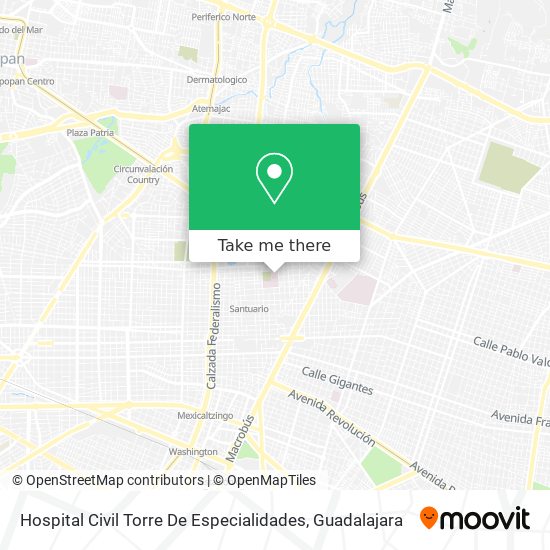 Mapa de Hospital Civil  Torre De Especialidades