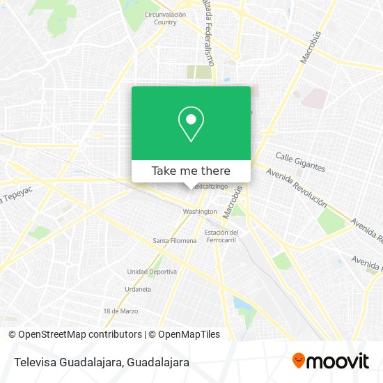 Televisa Guadalajara map
