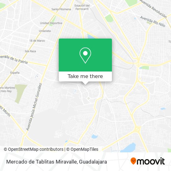 Mapa de Mercado de Tablitas Miravalle