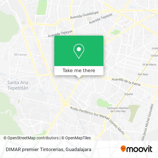 Mapa de DIMAR premier Tintorerías