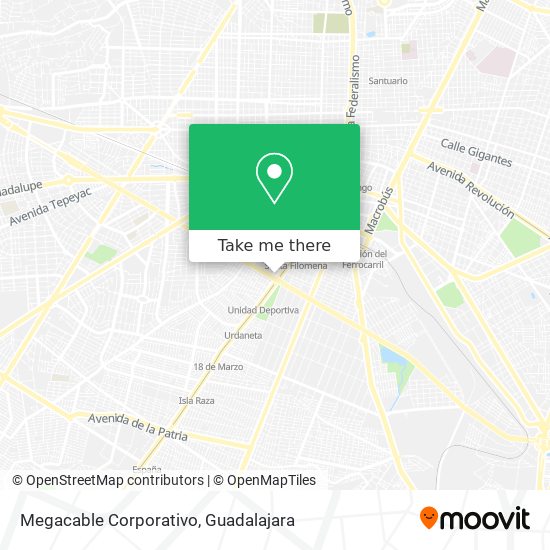 Mapa de Megacable Corporativo