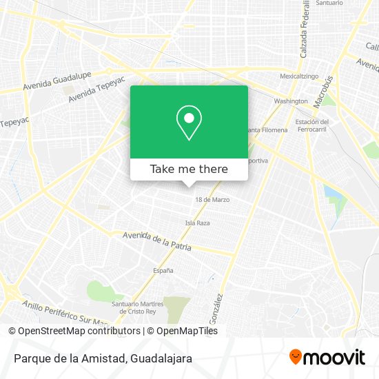 Parque de la Amistad map